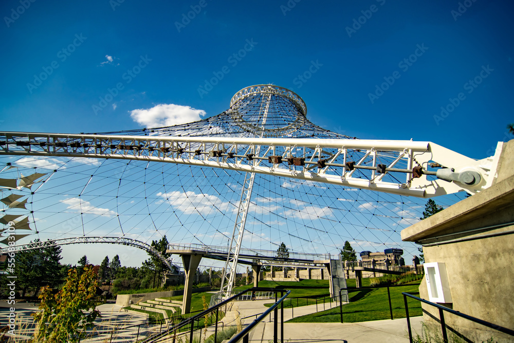 Fototapeta premium spokane washington downtown in summer