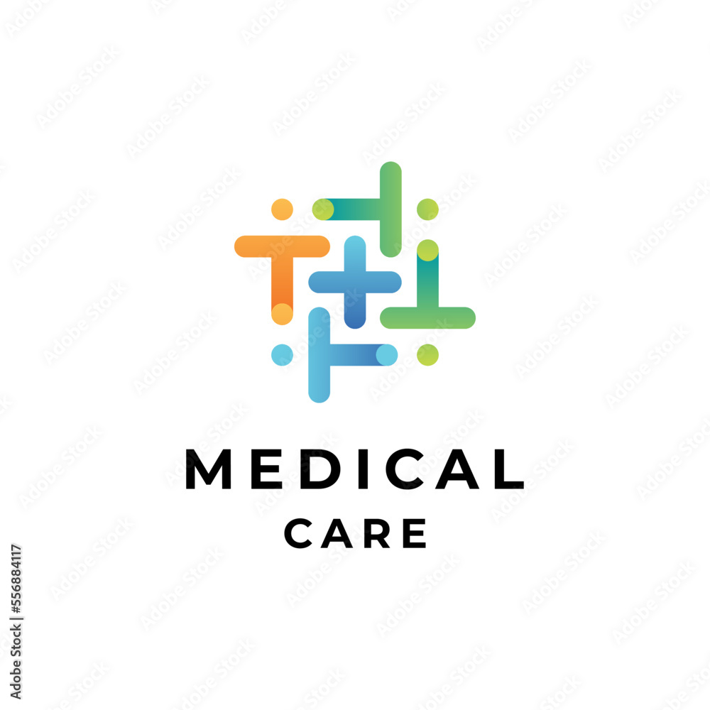 medical and people for medical care logo