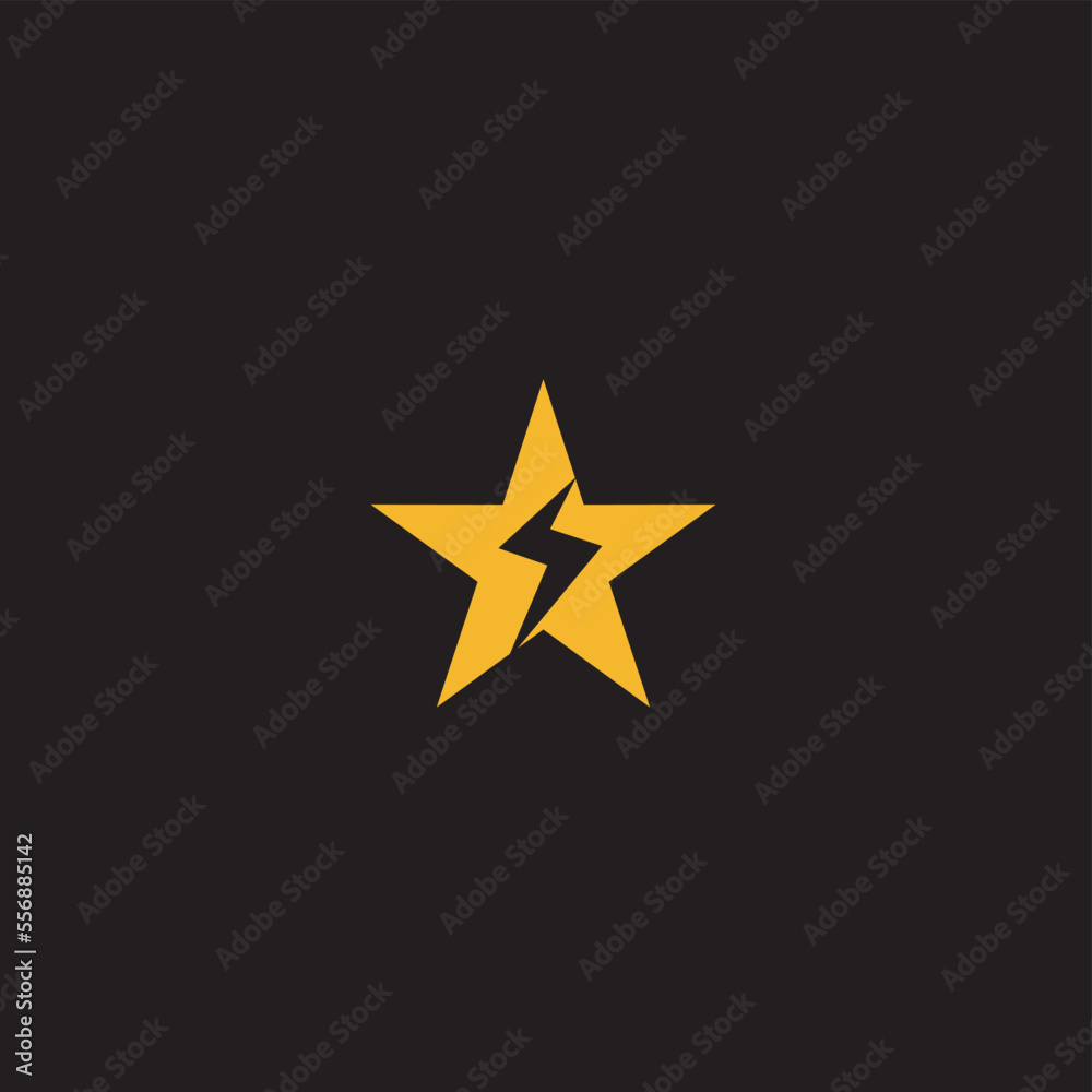 Lightning free vector Thunderbolt Logo design. Fast speed Logotype concept icon on black background. Lightning free vector Thunderbolt Logo design. Fast speed Logotype concept icon on black background.
