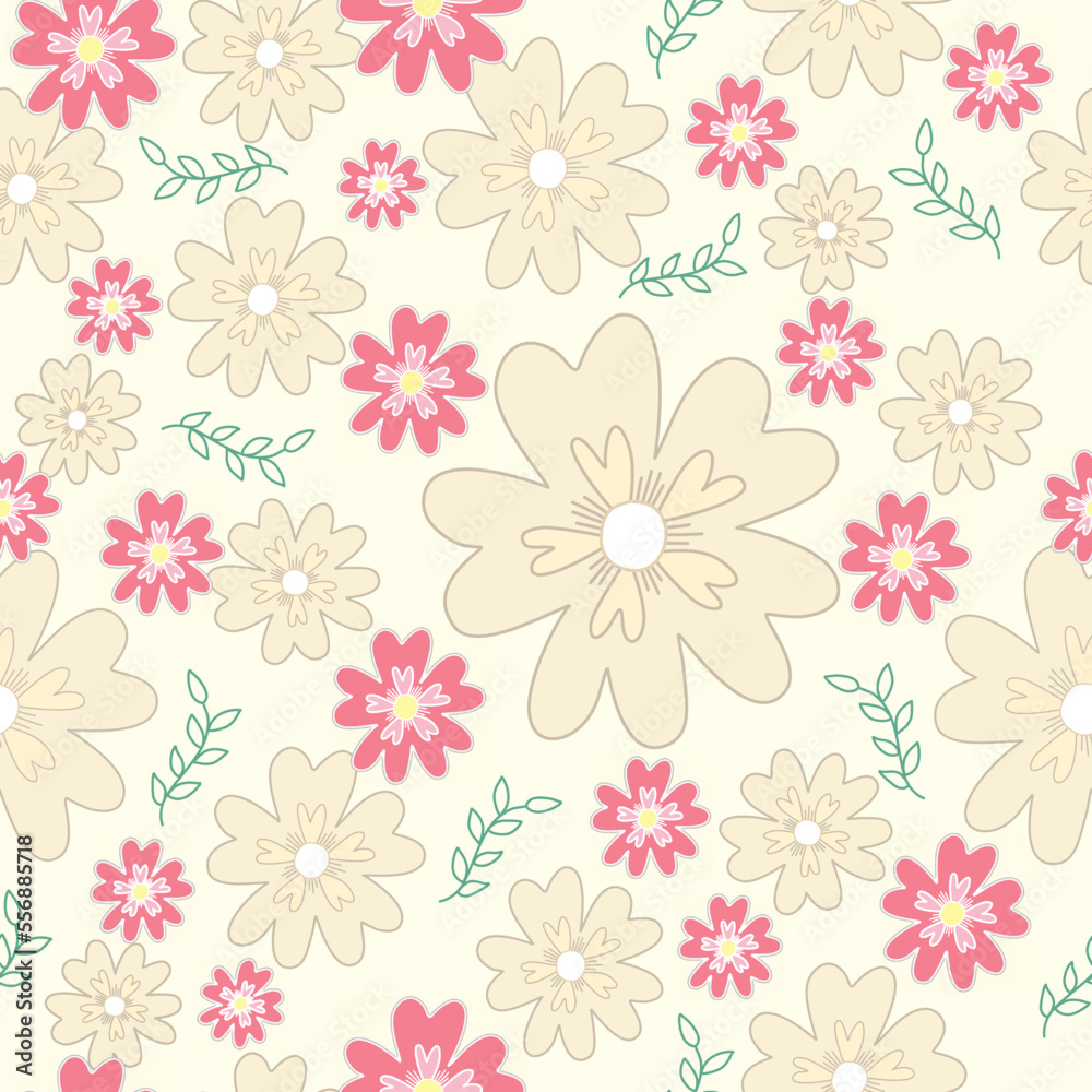 Very beautiful Seamless floral pattern . Creative floral vintage texture. pattern for wallpaper, background, surface, fabric, print, cover, banner and invitation, Vector illustration