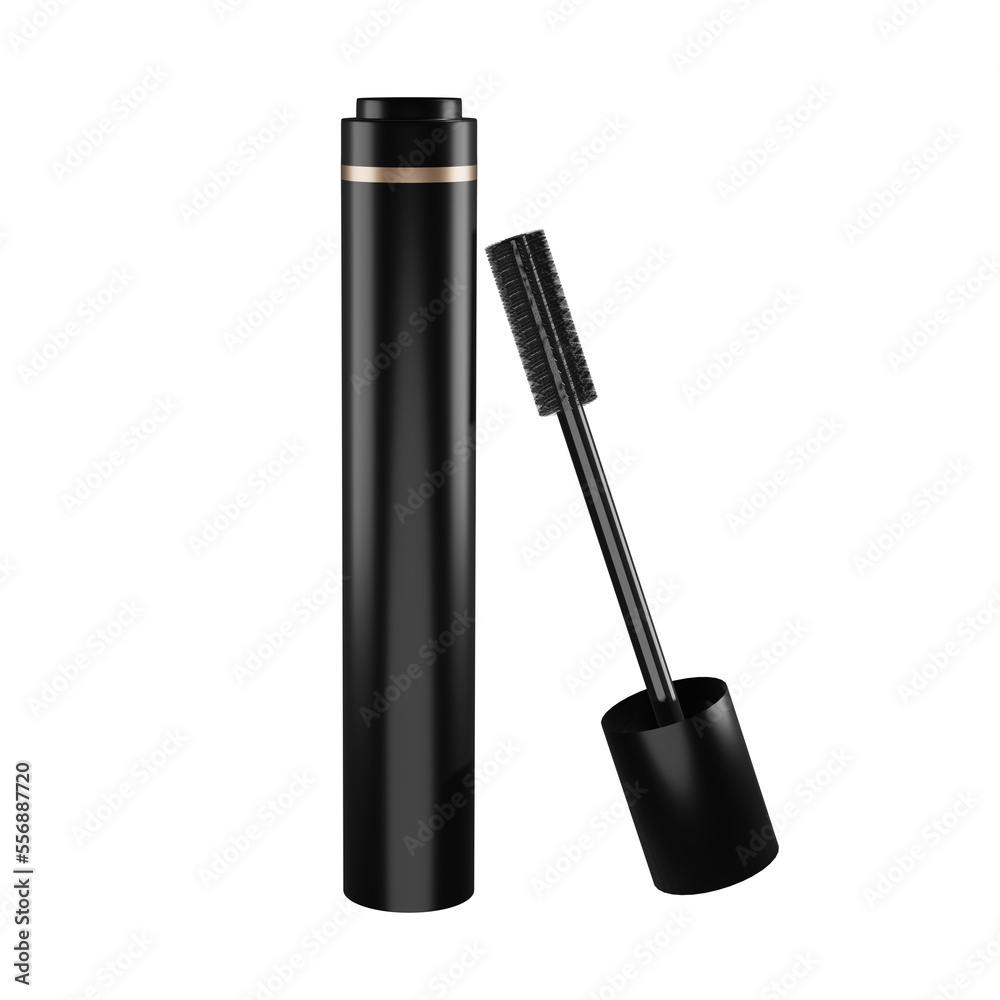 black mascara 3d modeling on transparent background black mascara 3d modeling on transparent background