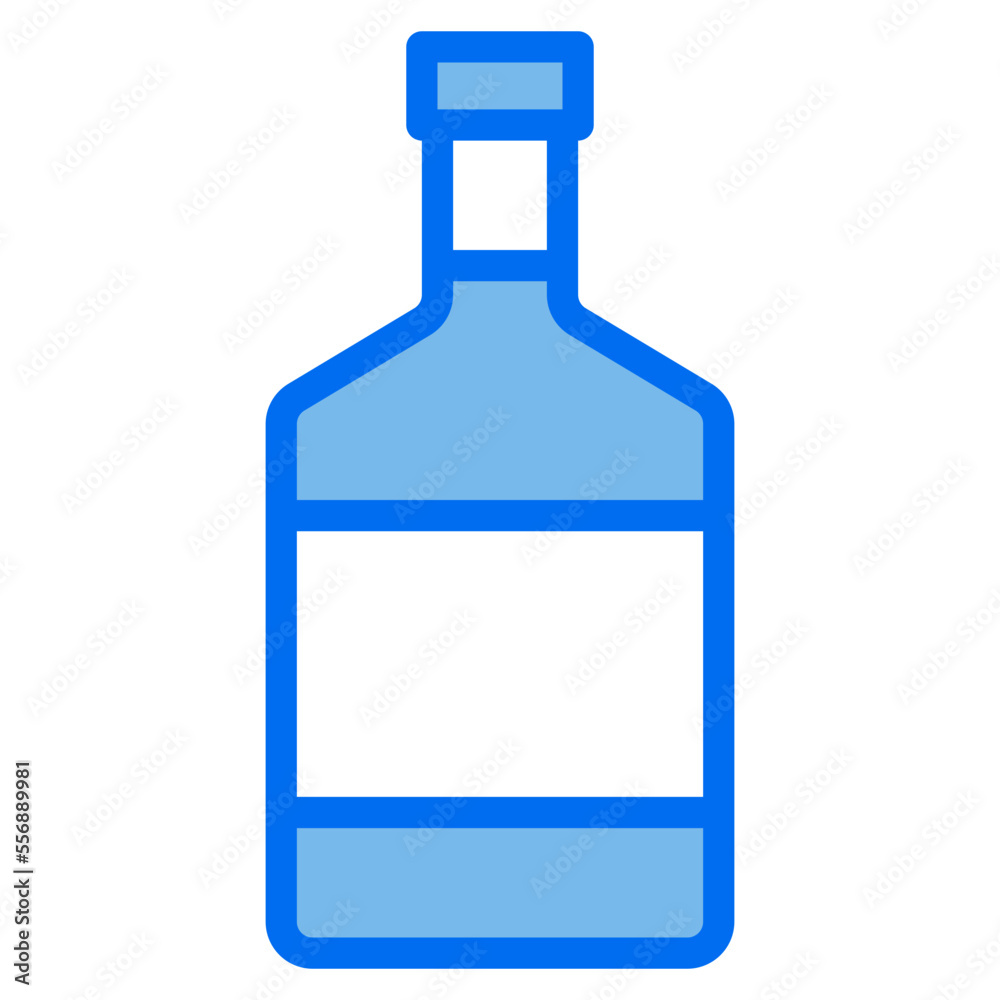 drink blue line icon