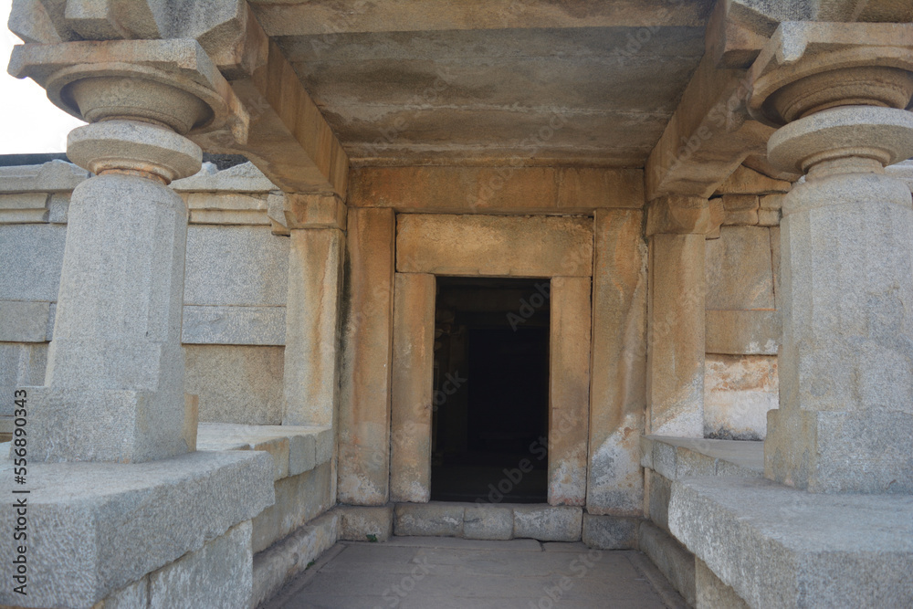 Ancient temple complex near Virupaksha temple, Karnataka state, India