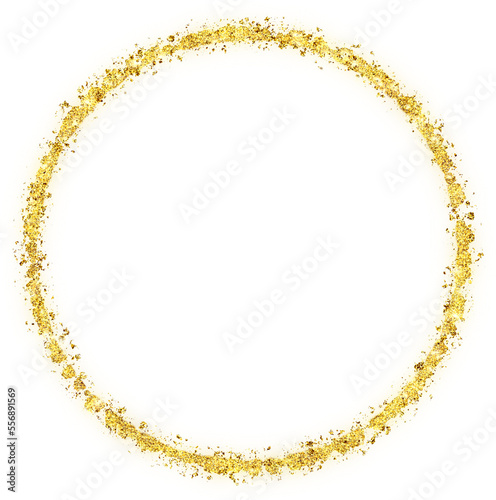 abstract golden circle frame