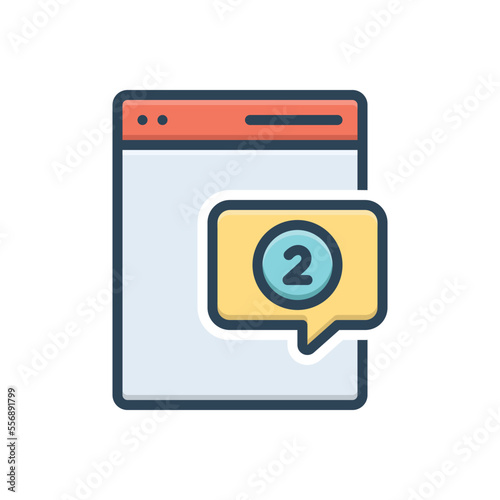 Color illustration icon for comments