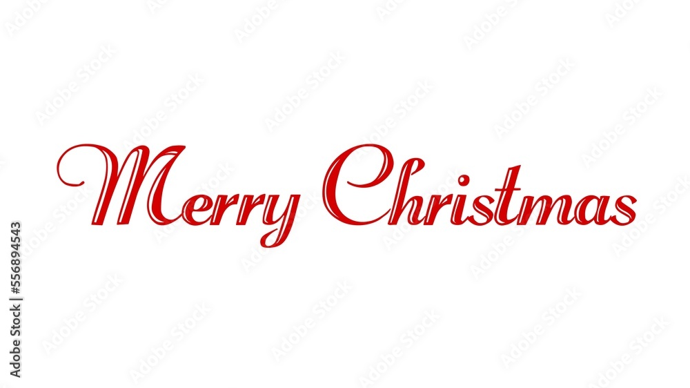 Merry Christmas hand lettering calligraphy isolated on white background. Holiday illustration element. Merry Christmas script calligraphy