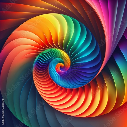 Regenbogen Spirale, made by Ai, künstliche Intelligenz, AI-.Art