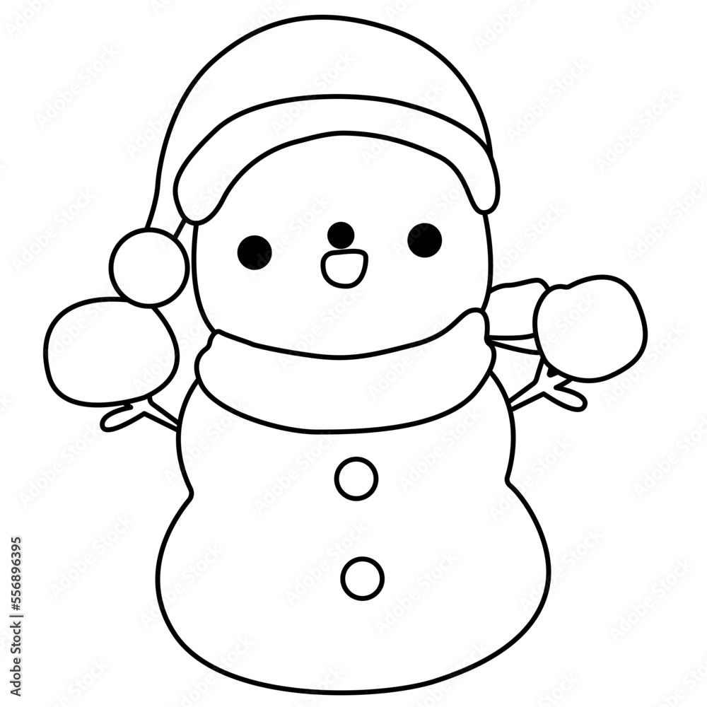 Fototapeta premium snowman outline