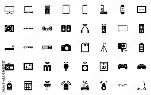 SVG High-tech & Electronic products Icons Set