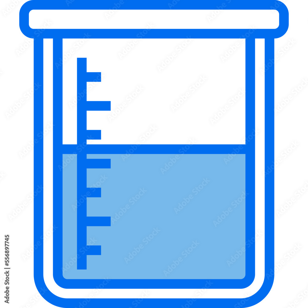 beaker blue line icon