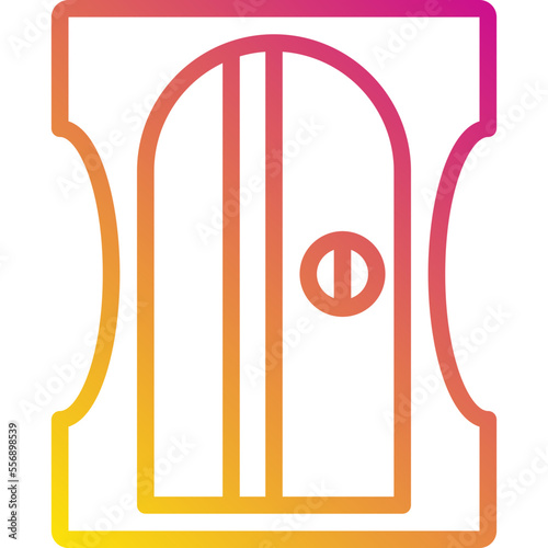 pencil sharpener gradient icon