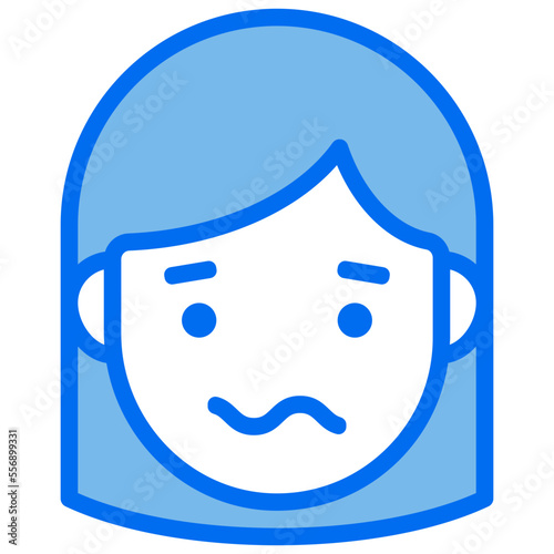 dizzy blue line icon