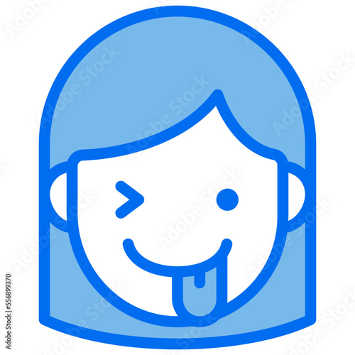 naughty blue line icon