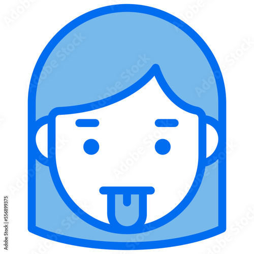 naughty blue line icon