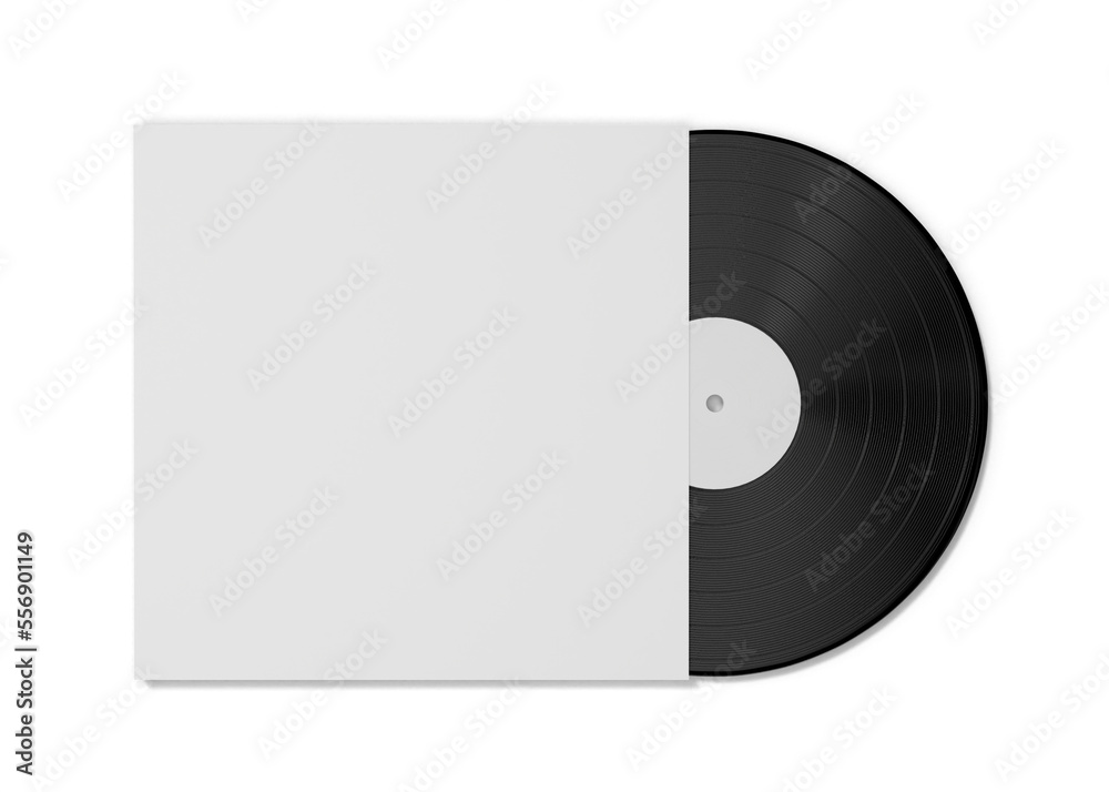 Music vinyl and record label disc mockup Music vinyl and record label disc mockup
