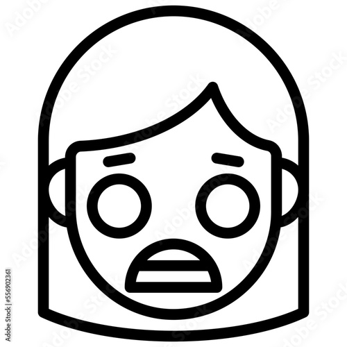 confounded line icon