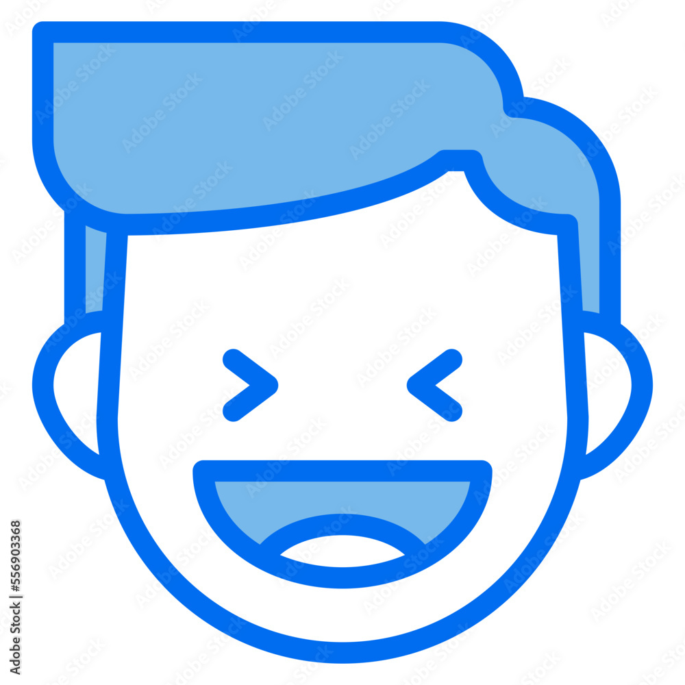 smile blue line icon smile blue line icon