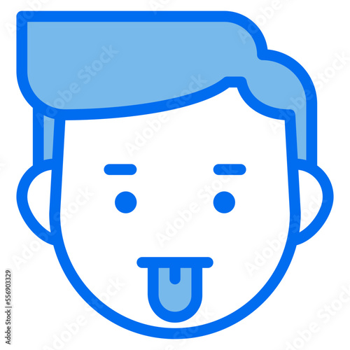 naughty blue line icon
