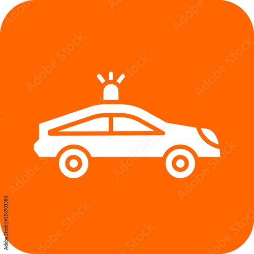 Police Car Icon Style
