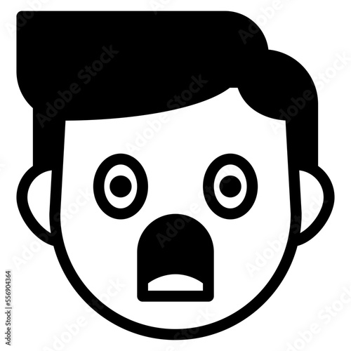 shocked glyph icon
