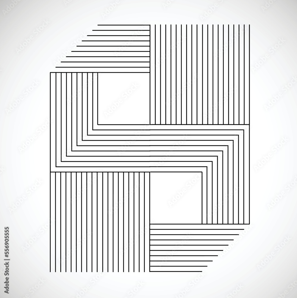 Logo with lines. Unusual icon Design .frame with Vector stripes for images Logo with lines. Unusual icon Design .frame with Vector stripes for images