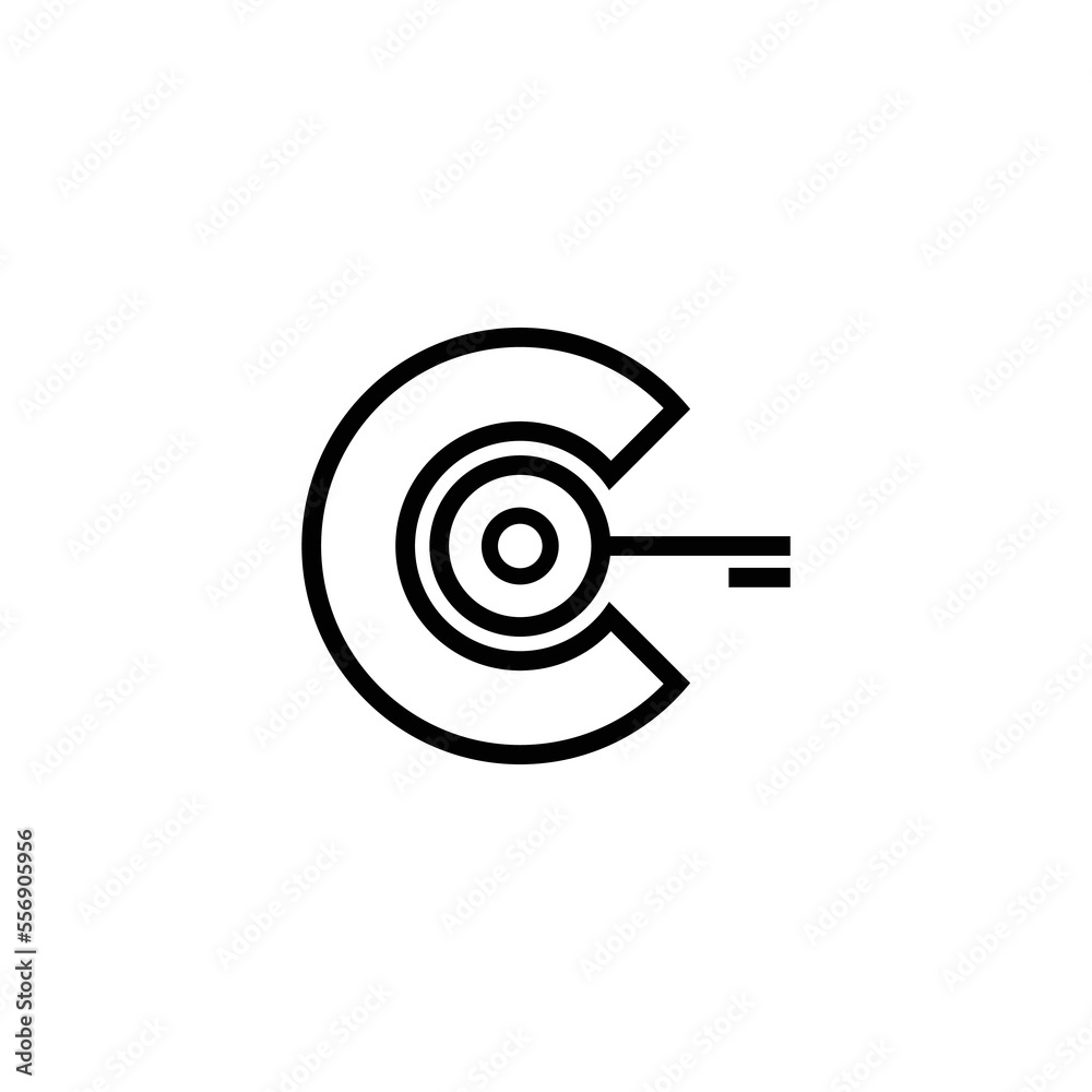 The logo design is combination letter C and the key The logo design is combination letter C and the key