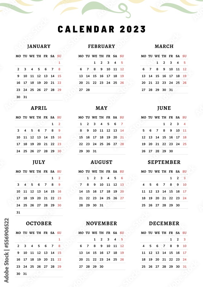 Calendar Template 2023 Calendar Template 2023