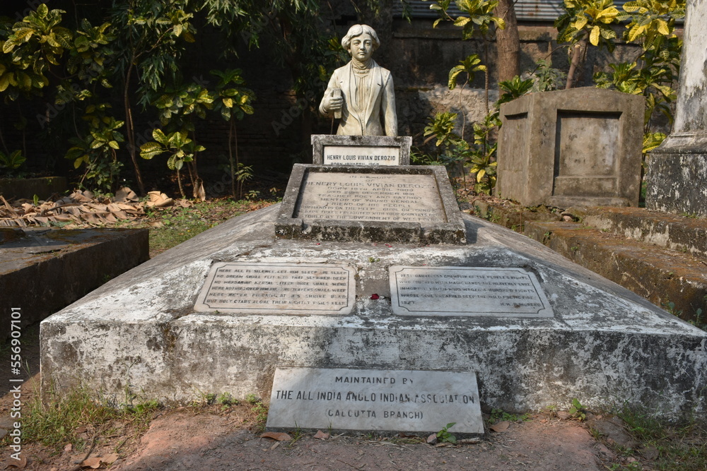 Very Old Tombs of South Park Street Cemetery in Kolkata, India.