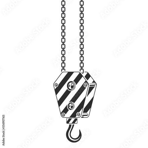 black crane hook icon vector element concept design template