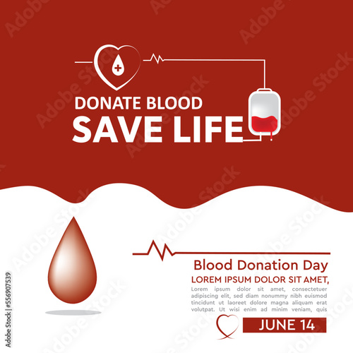 Blood donation social media banner template