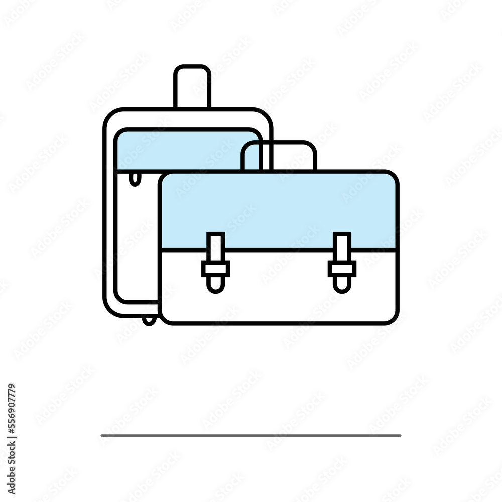 black isolated travel suitcase icon black isolated travel suitcase icon