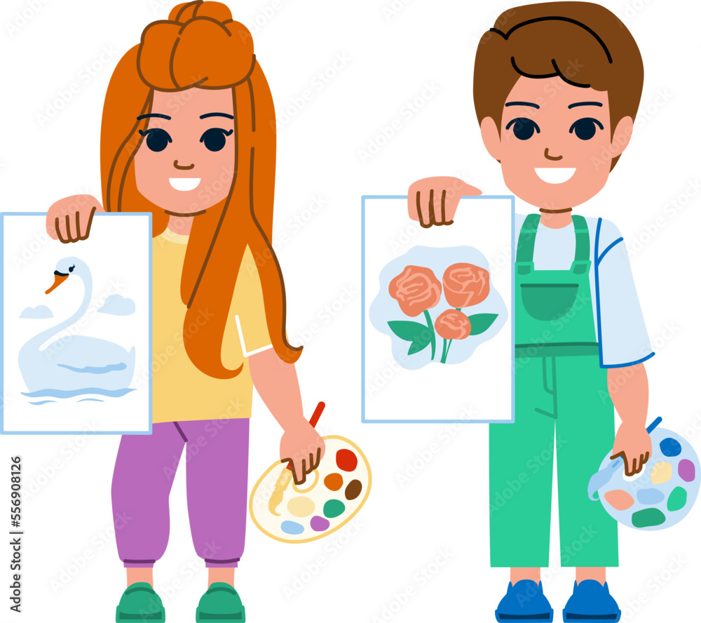 artist kid vector. paint, child, art drawing, girl painter, fun childhood, creative brush, cute person artist kid character. people flat cartoon illustration artist kid vector. paint, child, art drawing, girl painter, fun childhood, creative brush, cute person artist kid character. people flat cartoon illustration