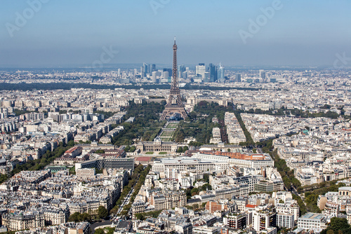 Aerial view of Paris, September 2021. France