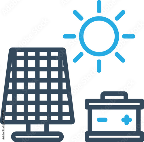 Solar plant Vector Icon
