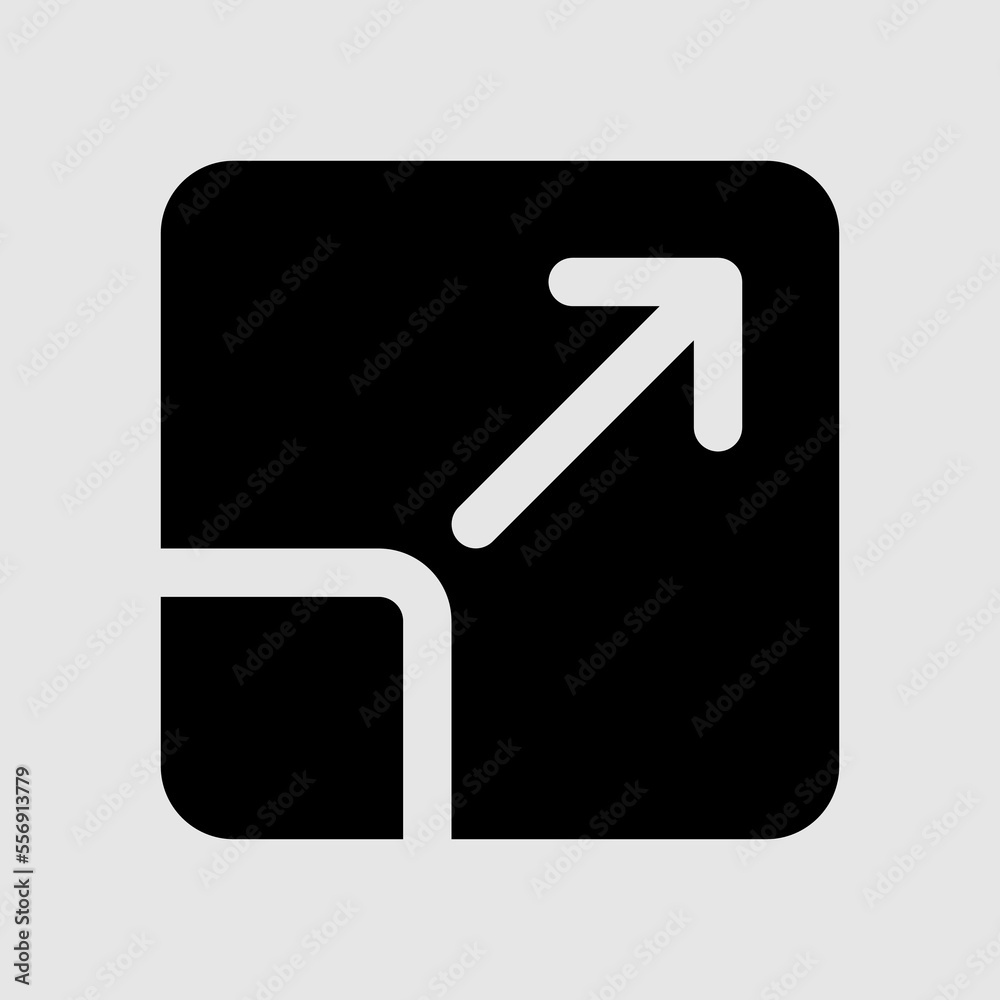 Maximize icon in solid style about user interface, use for website mobile app presentation Maximize icon in solid style about user interface, use for website mobile app presentation