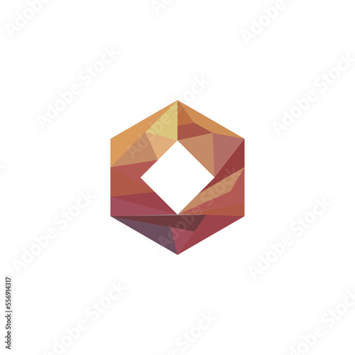 abstract hexagon logo design vector sign