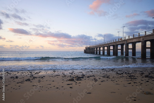 Pier in Porto Santo isle in the morning.
