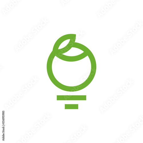 leaves and lights logo design vector sign