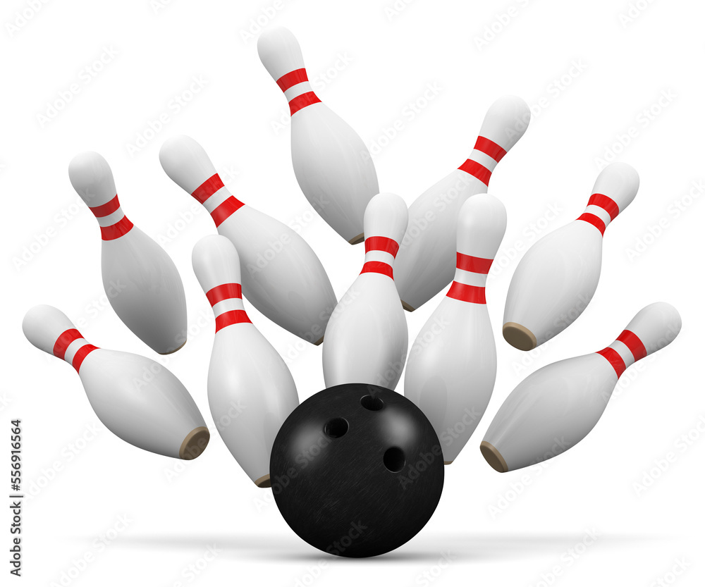 3d illustration bowling over white background 3d illustration bowling over white background