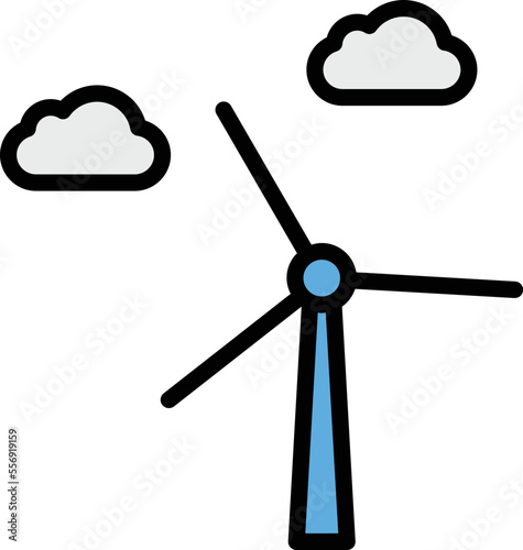 Renewable cloudy Vector Icon

