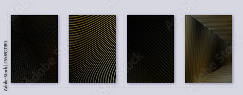 Art business card. Abstract lines modern brochure