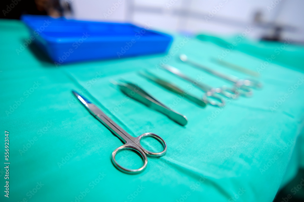 Surgical instruments in the operating room. Various surgery tools. Surgical instruments in the operating room. Various surgery tools.