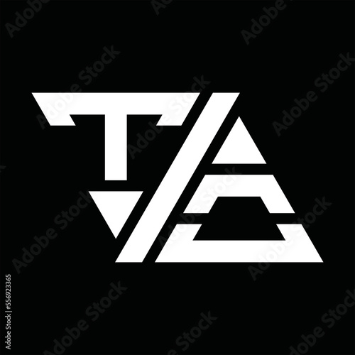 TO Logo monogram triangle two side images design template photo