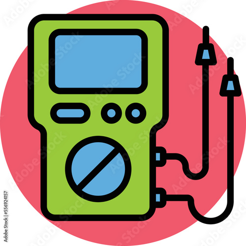  Green ammeter Vector Icon
