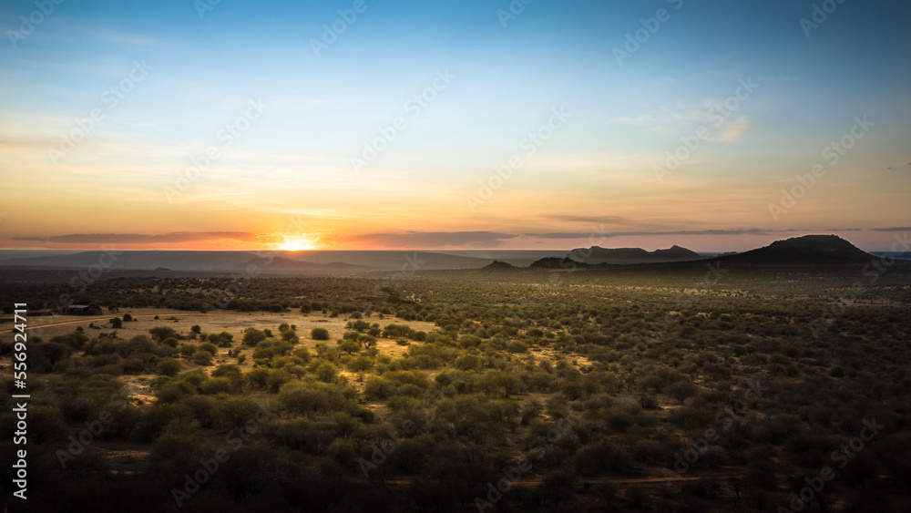 Breathtaking landscape at sunset in Laikipia, Kenya. Breathtaking landscape at sunset in Laikipia, Kenya.