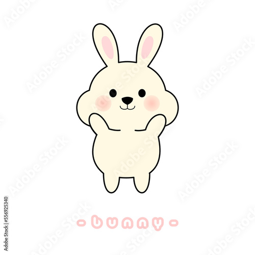 Cute rabbit bunny sitting