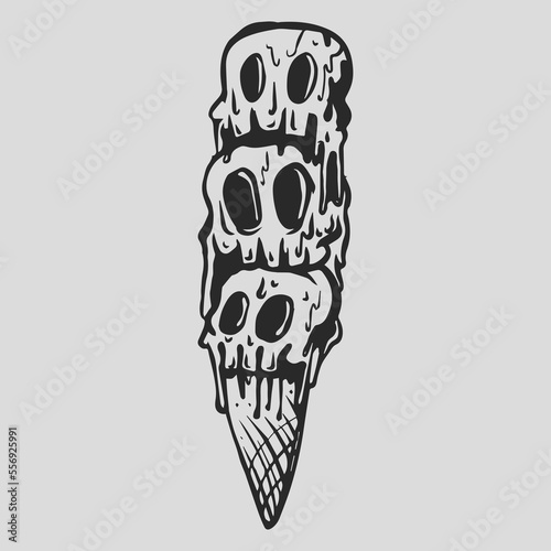 set of skull illustration with stunning detail. vector skull clip art easy to use. black and white skull logo. Trending Skull Bundles 