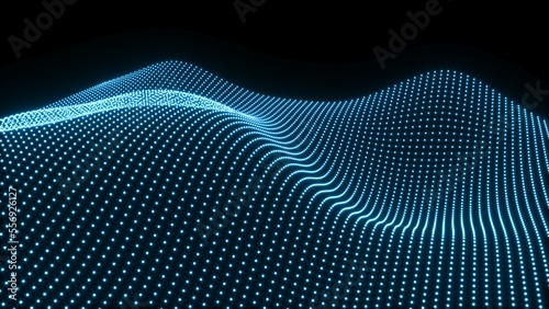 3d rendering illustration of movement pattern of lines dot and shape geometric abstract background for premium product and technology business finance