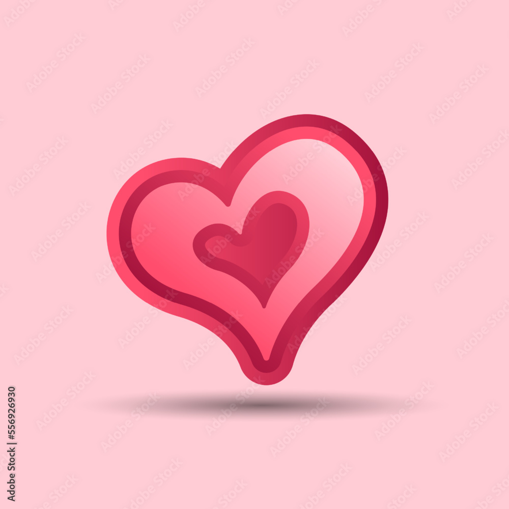 valentines day element. Gradient Love sign. Vector illustration