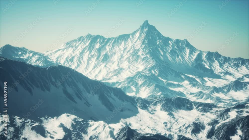 panoramic mountain view of snow capped peaks and glaciers panoramic mountain view of snow capped peaks and glaciers